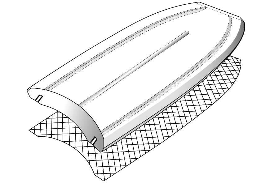 NMD BODYBOARDS Ben Player Pro Ride X4 Mini Quad Concave Polypro Core